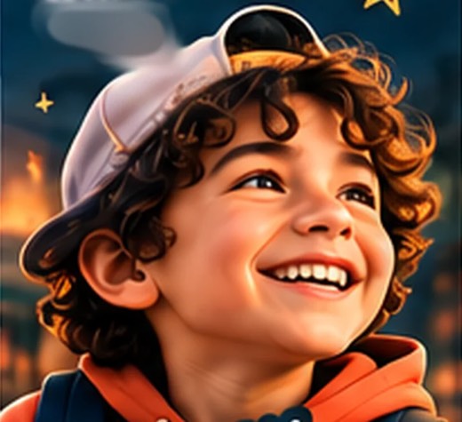 Ilustração de aluno Kids (fictício)